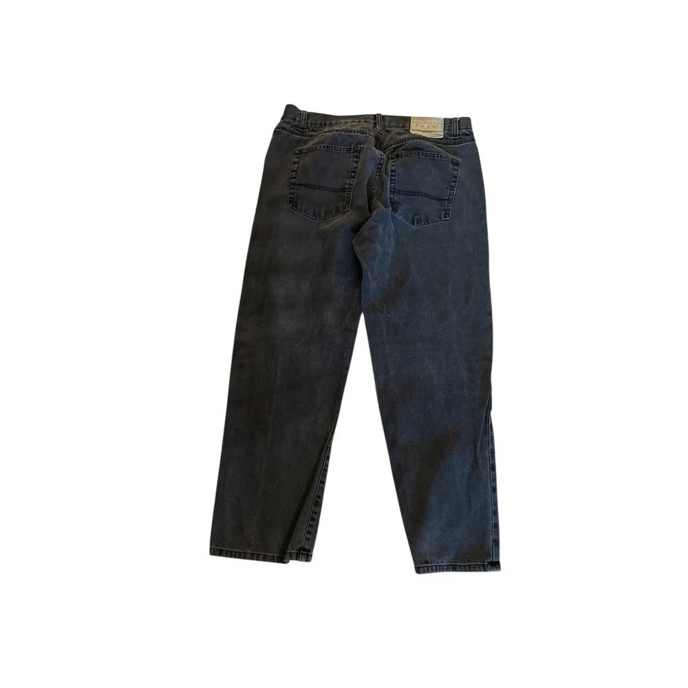 Tommy Hilfiger Jeans Mens 36x30 Black Straight Leg 5-Pocket Mid Rise Classic Vtg